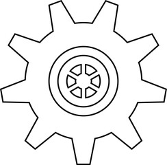 Connected cogs gears vector illustration.