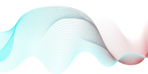 Abstract blue flowing wave lines background. Modern glowing moving lines design. Modern blue moving lines design element. Futuristic technology concept. Vector illustration.