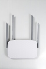 Modern WI-FI router for home usage with 4 antennas