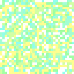 Yellow green mosaic pattern. Mosaic color gradient. Vector illustration for your design project. Pixel landscape color swatch. Abstract background illustration.