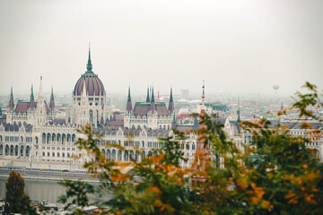 Obraz premium Budapest beautiful view with Hungarian parliament building.