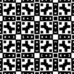 Fototapeta premium Vector monochrome pattern, Abstract texture for fabric print, card, table cloth, furniture, banner, cover, invitation, decoration, wrapping.seamless repeating pattern.Black and white color.