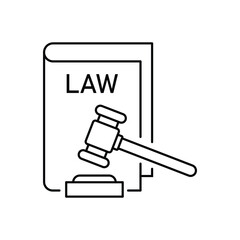 Judge gavel icon design. concept punishment, bid auction, isolated on white background. vector illustration