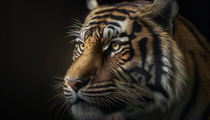 Tigre dans la nature, portrait d'animal sauvage, ia générative 4