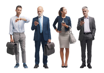 Business people standing and waiting