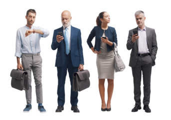 Business people standing and waiting