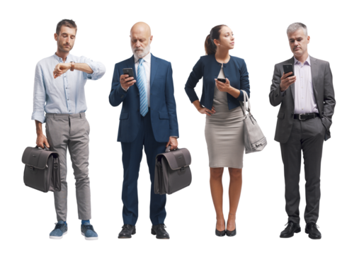 Business people standing and waiting