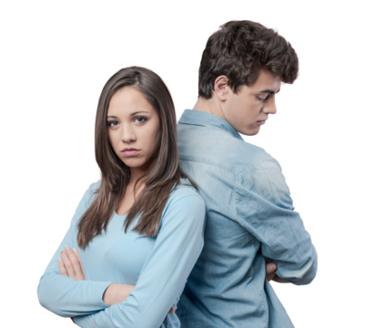 Young couple arguing