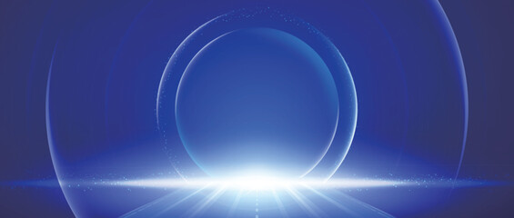 abstract blue background with circles