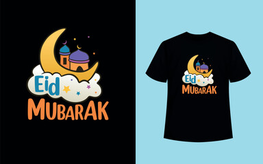 Eid Mubarak Muslim festival t-shirt for kids.