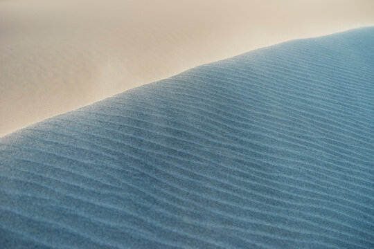 High angle view of natural pattern on sand at desert