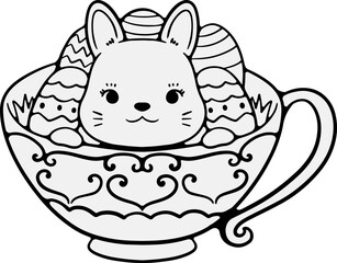 Tea with Rabbit Easter Lovely