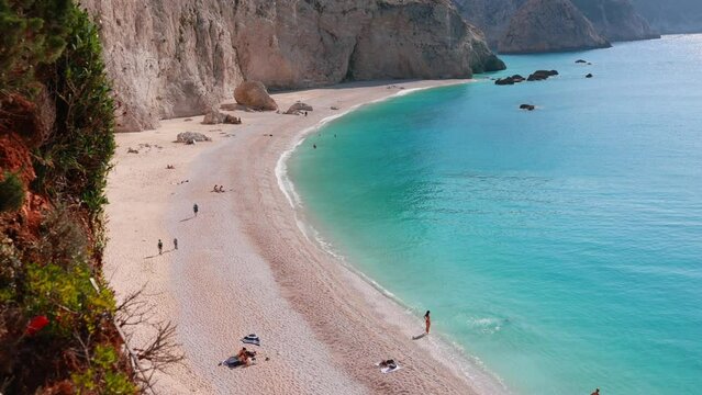 Porto Katsiki beach on Lefkada Island