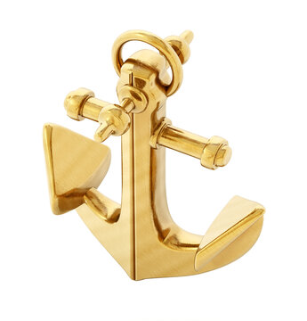 Anchor isolated on transparent background. 3D illustration