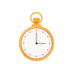 Pocket watch vector isolated illustration