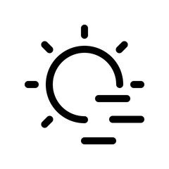Editable cloudy windy sun vector icon. Part of a big icon set family. Perfect for web and app interfaces, presentations, infographics, etc