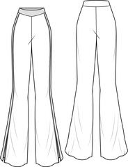 illustration of flare pants