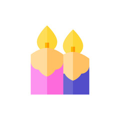 two candles icon Ramadan and Islamic Eid