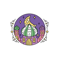 purple mosque background icon Ramadan and Islamic Eid