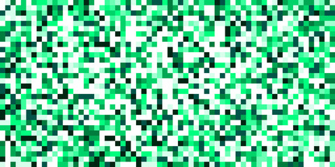 Green mosaic pattern. Mosaic color gradient. Vector illustration for your design projects. Pixel landscape color swatch. Abstract background illustration.