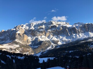 snow covered mountains