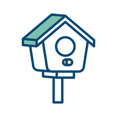 bird house icon vector design template in white background