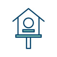 bird house icon vector design template in white background