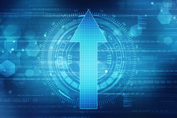 2d illustration Abstract futuristic electronic circuit technology background