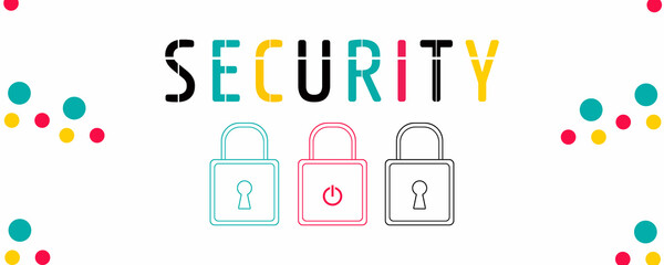 2d illustration Safety concept: Closed Padlock on digital background