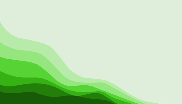 Abstract background illustration of green waves. Perfect for website wallpapers, posters, banners, photo frames, book covers, invitation covers