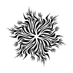 Illustration of a tribal tattoo with a aesthetic shape. Perfect for stickers, clothes stickers, hats, shoes, posters, banners, book covers, icons