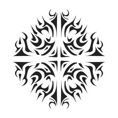 Illustration of a tribal tattoo with a aesthetic shape. Perfect for stickers, clothes stickers, hats, shoes, posters, banners, book covers, icons