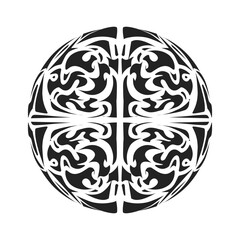 Illustration of a tribal tattoo with a aesthetic shape. Perfect for stickers, clothes stickers, hats, shoes, posters, banners, book covers, icons