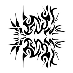 Illustration of a tribal tattoo with a aesthetic shape. Perfect for stickers, clothes stickers, hats, shoes, posters, banners, book covers, icons