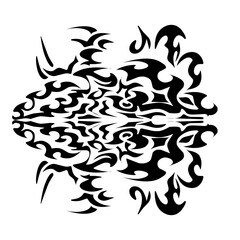 Illustration of a tribal tattoo with a aesthetic shape. Perfect for stickers, clothes stickers, hats, shoes, posters, banners, book covers, icons