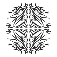 Illustration of a tribal tattoo with a aesthetic shape. Perfect for stickers, clothes stickers, hats, shoes, posters, banners, book covers, icons