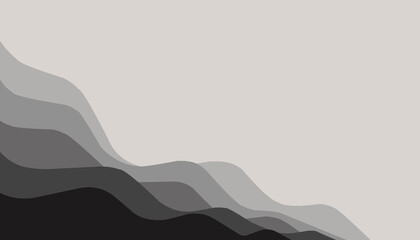 Abstract background illustration of black waves