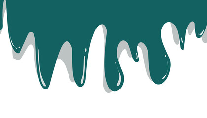 Abstract background illustration of green paint ink liquid shape