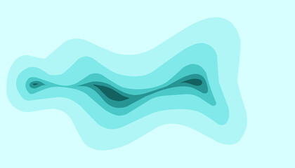 Abstract background illustration of a blue wave layer shape