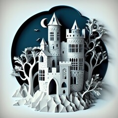Paper cutout - castle