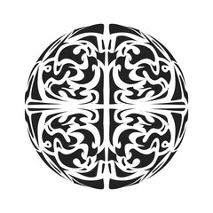 Illustration of a tribal tattoo with a aesthetic shape. Perfect for stickers, clothes stickers, hats, shoes, posters, banners, book covers, icons