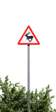 deerr sign isolated on transparent background