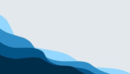 Abstract background illustration of blue waves