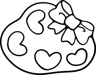 easter egg chicken cute bunny illustration hand drawn coloring book