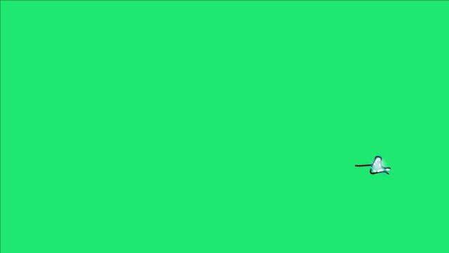 Green screen video of ice spike power effect animation
