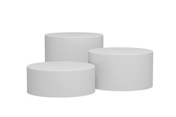 winner podium platform blank white background modern product presentation display and show cylinder stand studio backdrop