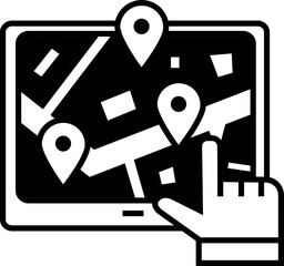 Map icon design elements for decoration.