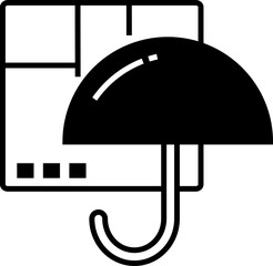Umbrella icon design elements for decoration.