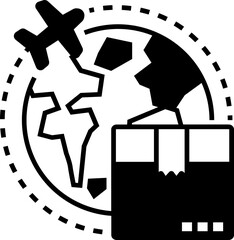 Worldwide service icon design elements for decoration.