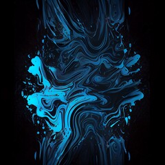  blue paint splashes on the dark background ar 2:3 Generative AI